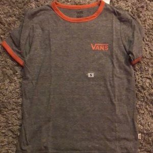 vans t-shirt with orange accents, brand new